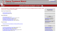 Desktop Screenshot of cancertreatmentwatch.org