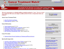 Tablet Screenshot of cancertreatmentwatch.org